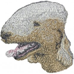 Embroidery, patch with the image of a pedigree dog.