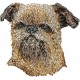 Brussels Griffon - Embroidery, patch with the image of a purebred dog.