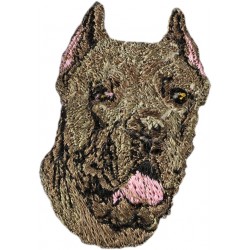 Chien de cour italien - Broderie, plaque avec l'image d'un chien de race.