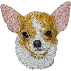 Chihuahua smoothhaired - Stickerei, Aufnäher mit dem Bild eines Rasse-Hundes.
