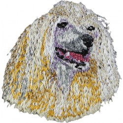 Chinesische Schopfhund - Stickerei, Aufnäher mit dem Bild eines Rasse-Hundes.