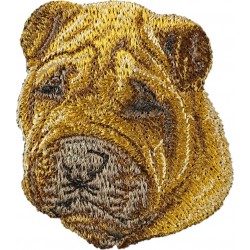 Shar Pei - Embroidery, patch with the image of a purebred dog.