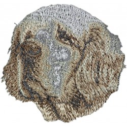 Clumber Spaniel - Broderie, plaque avec l'image d'un chien de race.