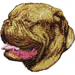 French Mastiff - Embroidery, patch with the image of a purebred dog.