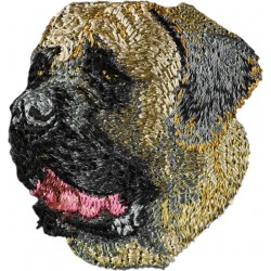 Mastiff - Ricamo con immagine di cane di razza.