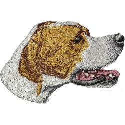 English Pointer - Embroidery, patch with the image of a purebred dog.