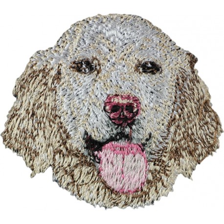 Embroidery, patch with the image of a pedigree dog.