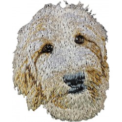 Goldendoodle - Stickerei, Aufnäher mit dem Bild eines Rasse-Hundes.