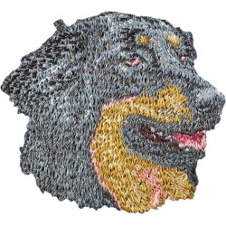 Hovawart - Broderie, plaque avec l'image d'un chien de race.