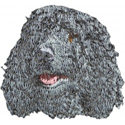 Irish Water Spaniel - Embroidery, patch with the image of a purebred dog.