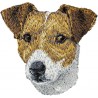 Jack Russell Terrier - Stickerei, Aufnäher mit dem Bild eines Rasse-Hundes.