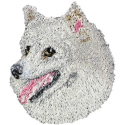 Japanese Spitz - Embroidery, patch with the image of a purebred dog.