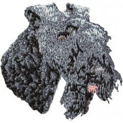 Kerry Blue Terrier - Embroidery, patch with the image of a purebred dog.