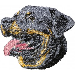 Rottweiler - Bordado con una imagen de un perro de raza.
