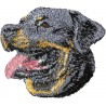 Rottweiler - Stickerei, Aufnäher mit dem Bild eines Rasse-Hundes.