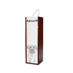 Bulmastif - pudełko na wino z wizerunkiem psa.