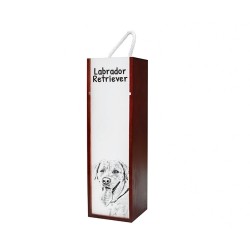 Labrador Retriever - Wein-Schachtel mit dem Bild eines Hundes.