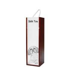 Shih Tzu - Wine box with an image of a dog.