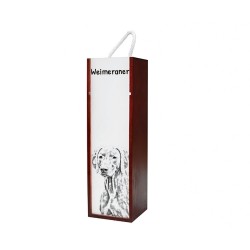 Weimaraner - Scatola per vino con immagine di cane.