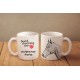 Una tazza con un cavallo. "Good morning and love ...". Di alta qualità tazza di ceramica.
