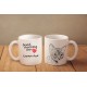 Una tazza con un gatto. "Good morning and love ...". Di alta qualità tazza di ceramica.