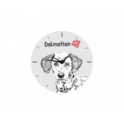 Dálmata - L'horloge en MDF avec l'image d'un chien.