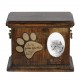 Urna per cenere di cene con piatto in ceramica e descrizione - Highland Lynx, ART-DOG