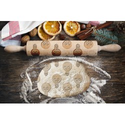 LIGHT BULBS, Engraved Rolling Pin for Cookies, Embossing Rollingpin