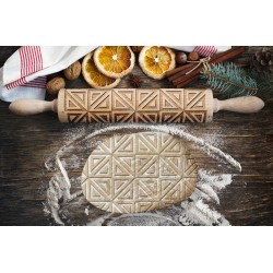 TRIANGLES, Engraved Rolling Pin for Cookies, Embossing Rollingpin