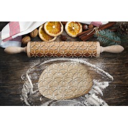 MOSAIC 2, Engraved Rolling Pin for Cookies, Embossing Rollingpin