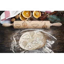 BALLOON, Engraved Rolling Pin for Cookies, Embossing Rollingpin