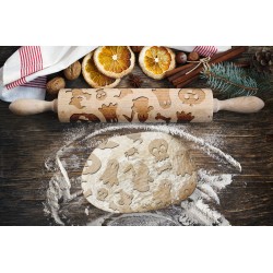 CUTE HALLOWEEN, Engraved Rolling Pin for Cookies, Embossing Rollingpin