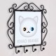 A key rack, hangers with cat. A new collection with the cute Art-dog cat