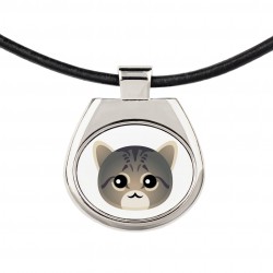 A necklace with a Tabby cat. A new collection with the cute Art-Dog cat