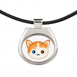 A necklace with a Turkish Van. A new collection with the cute Art-Dog cat