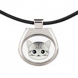 A necklace with a American shorthair. A new collection with the cute Art-Dog cat