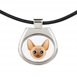 A necklace with a Devon rex. A new collection with the cute Art-Dog cat
