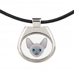 A necklace with a Peterbald. A new collection with the cute Art-Dog cat