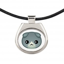 A necklace with a Scottish Fold. A new collection with the cute Art-Dog cat