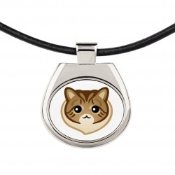 Un collar con un gato de Sibérien. Una nueva colección con el lindo gato Art-Dog