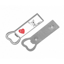 Chinese Crested Dog- Metal bottle opener with a magnet for the fridge with the image of a dog.
