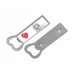 Leoneberger- Metal bottle opener with a magnet for the fridge with the image of a dog.