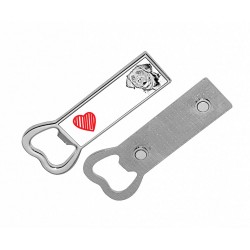 Stabyhoun- Metal bottle opener with a magnet for the fridge with the image of a dog.
