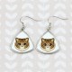 Earrings with a Siberian cat. A new collection with the cute Art-dog cat
