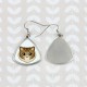Earrings with a Siberian cat. A new collection with the cute Art-dog cat