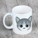 Un tasse avec le chat. Une nouvelle collection avec le joli chat Art-dog