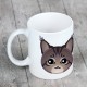 Un tasse avec le chat. Une nouvelle collection avec le joli chat Art-dog