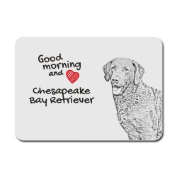 Chesapeake Bay retriever, A mouse pad with the image of a dog.