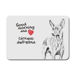 Cirneco dell'Etna, A mouse pad with the image of a dog.