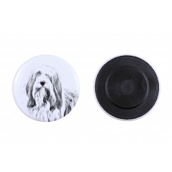 Magnet mit einem Hund - Bearded Collie